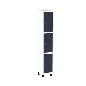 Roupeiro em Aço Mt 1v 3 Portas - Fechadura Branco/Azul Delrei