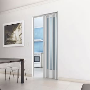 2 Portas Sanfonadas de PVC 210x96cm Branco