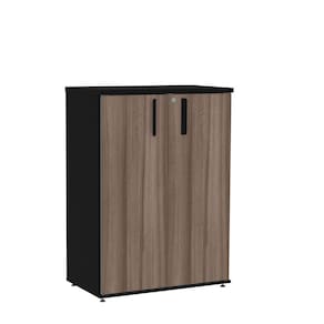 Armário Intermediário 02 Portas Pivotante Aic1100 Preto/Walnut