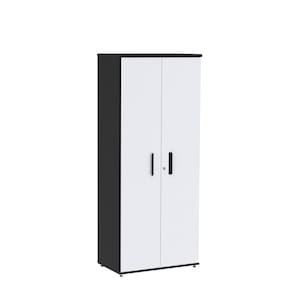 Armário para Escritório Alto 02 Portas Pivotante Aac1900 Preto/Branco