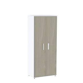 Armário para Escritório Alto 02 Portas Pivotante Aac1900 Branco/Nogueira Casablanca