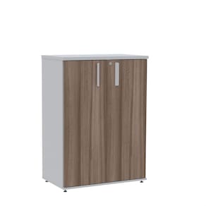 Armário Intermediário 02 Portas Pivotante Aic1100 Cinza/Walnut