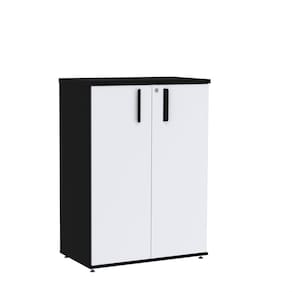 Armário Intermediário 02 Portas Pivotante Aic1100 Preto/Branco