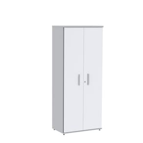 Armário para Escritório Alto 02 Portas Pivotante Aac1600 Cinza/Branco