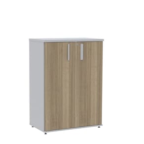 Armário Intermediário 02 Portas Pivotante Aic1100 Cinza/Noce Naturalle