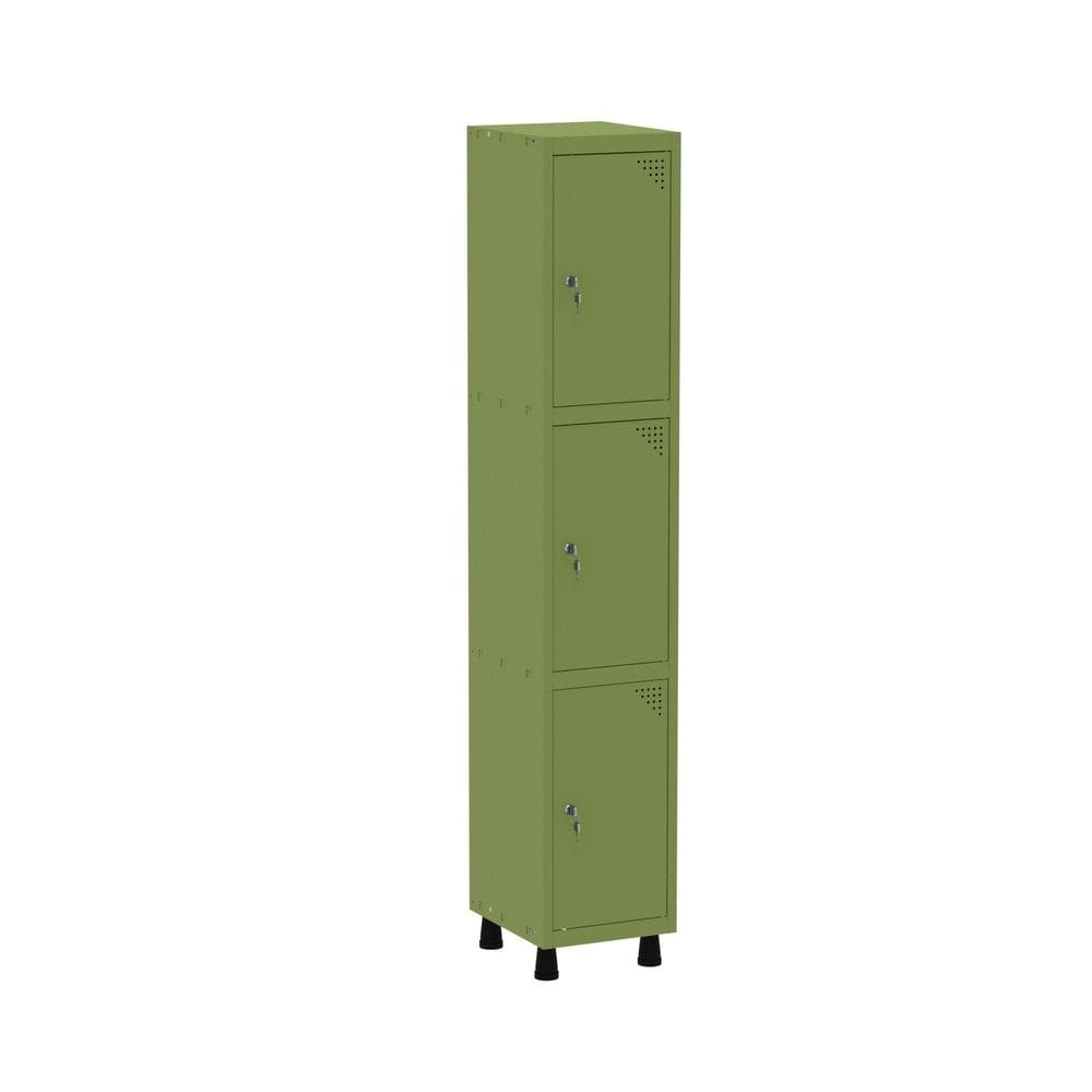 Roupeiro em Aço Mt 1v 3 Portas - Fechadura Verde Miró