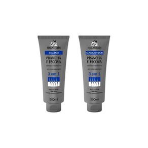 Kit Prancha E Escova 3 Em 1 Maxihair Shampoo+Cond 500Ml