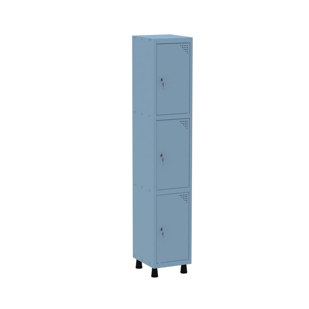 Roupeiro em Aço Mt 1v 3 Portas - Fechadura Azul Dali