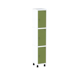 Roupeiro em Aço Mt 1v 3 Portas - Fechadura Branco/Verde Miró