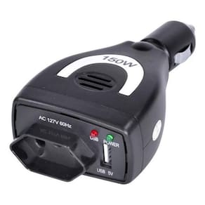 Tomada Para Carro Inversor 12V 110V 75W Tensao Usb Carregado