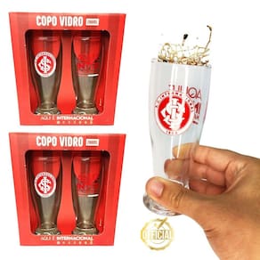 Kit 4Un Copos Munich Vidro Tulipa Cerveja Chopp Time
