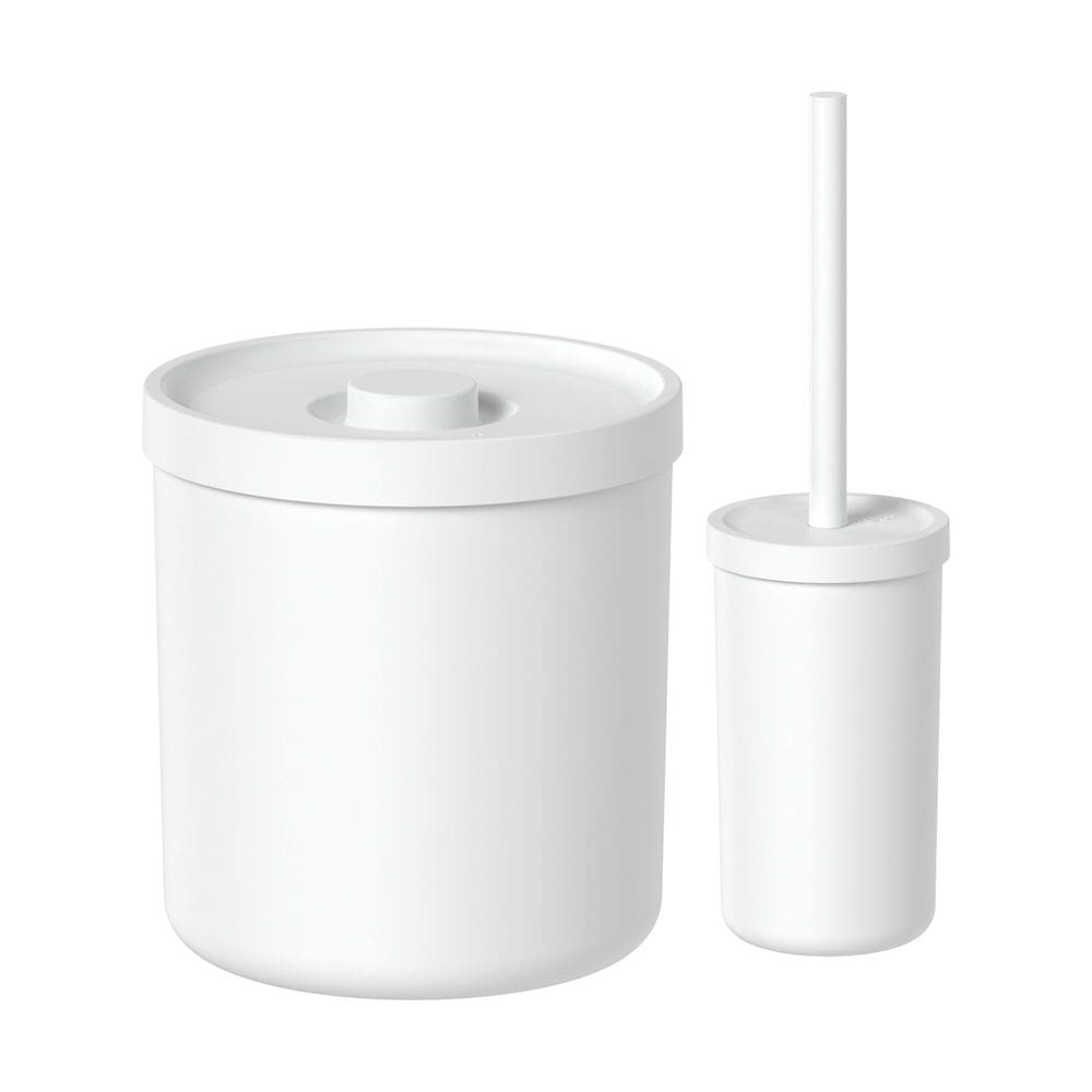 Conjunto Lixeira Bold 6L e Escova Sanitária Branco - Ou