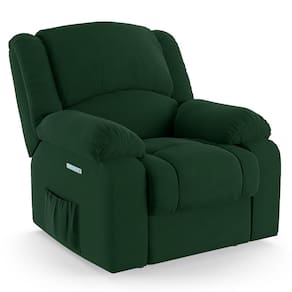 Poltrona do Papai Reclinável Melim Elétrica LED PU Verde Musgo FH1 - D`Rossi