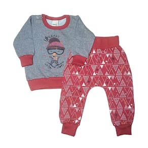Conjunto Moletinho Bebê Menino Vinho Saruel - Ralakids