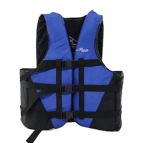 Colete Salva Vidas Coast Nautika 60 Kg - Bote Caiaque Pesca Azul