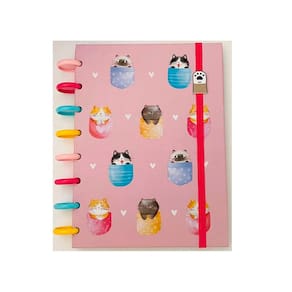 Caderno Argolado De Disco A5 Gatinhos Buendia