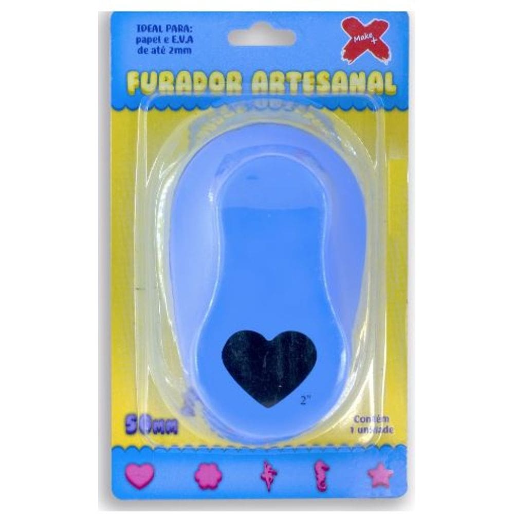 Furador Artesanal Ideal para E.V.A e Papel - Coração Make+