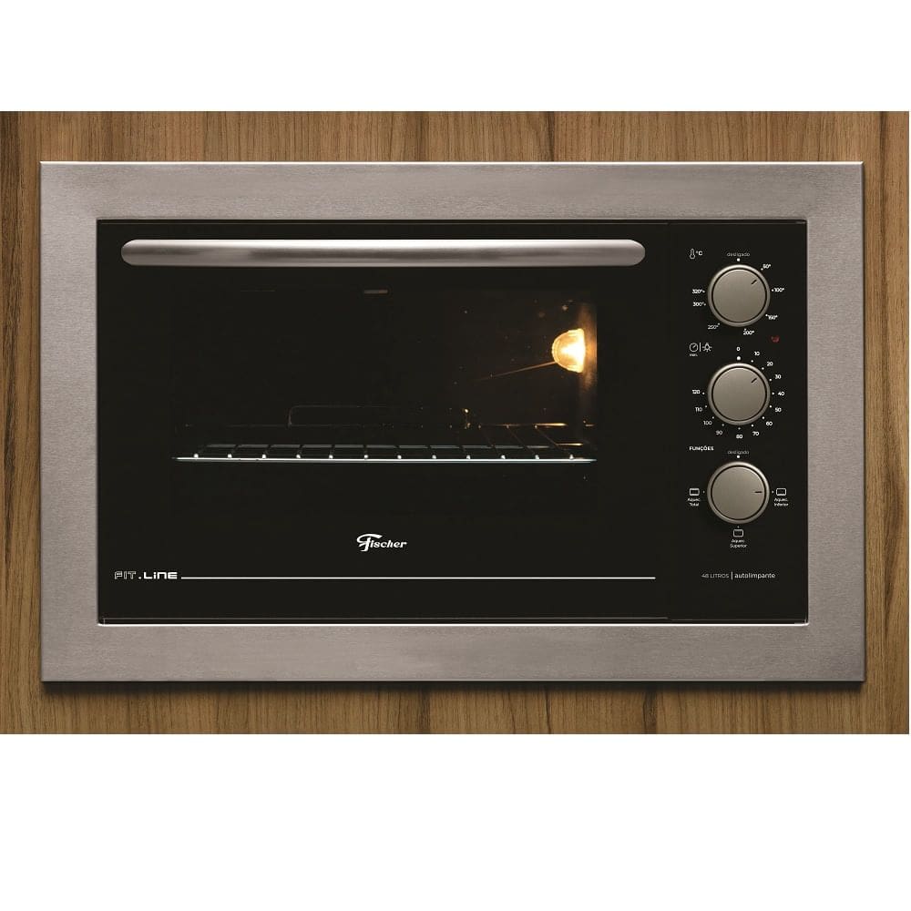 Forno de Elétrico de   Embutir Fischer 48 Litros Fit Line Inox – 127 Volts