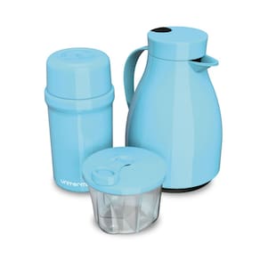 Kit Unibaby Garrafa Térmica Paris Fano Porta Leite em PóAZUL