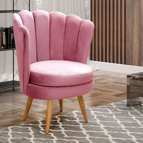 Poltrona Pétala Cadeira Decorativa Flor Rosa