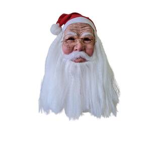 Máscara Látex Papai Noel Realista Com Óculos Natal Fantasia