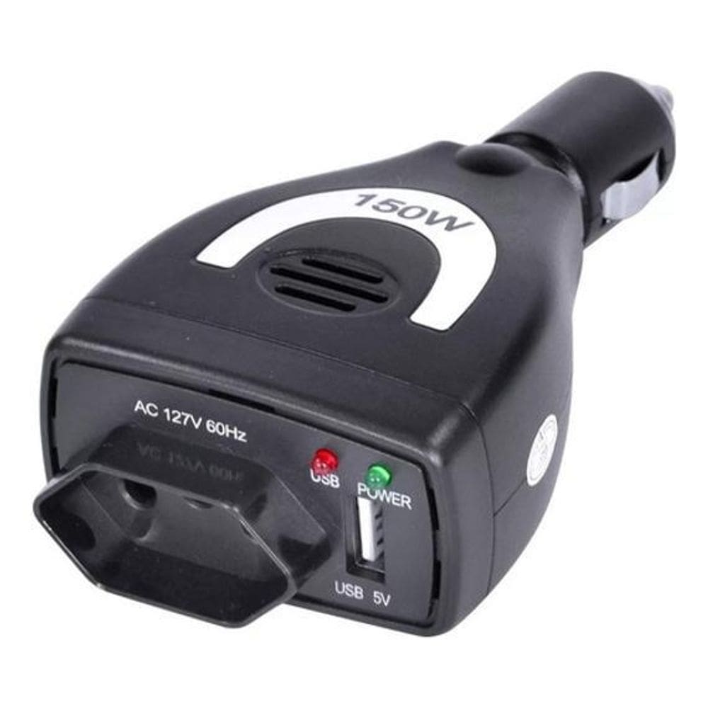 Tomada Para Carro Inversor 12V 110V 75W Tensao Usb Carregado