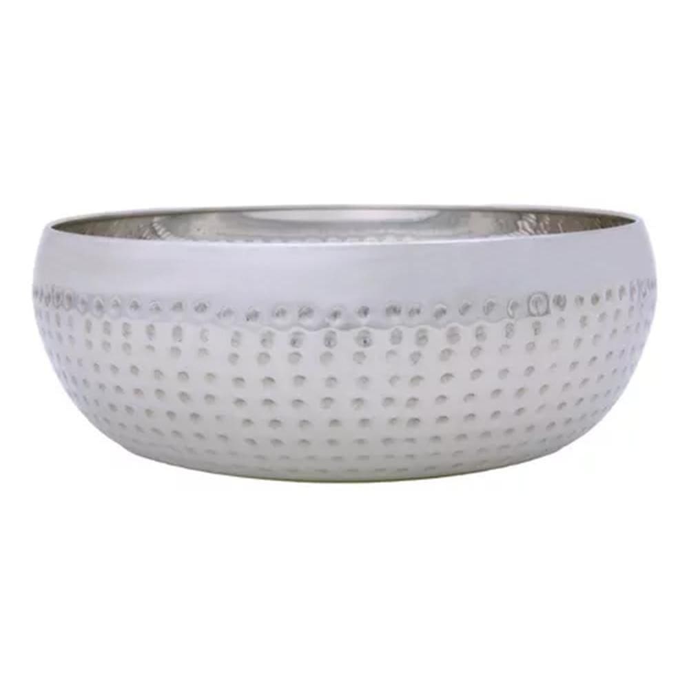 Saladeira Tigela Bowl Inox Martelado 25Cm 3,5L