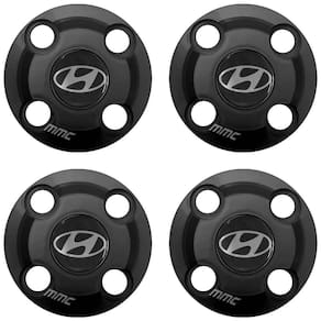 4Un Calota Centro Roda Hb20 Hb20S Preto Fosco Com Logo