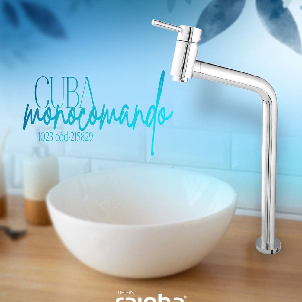 Monocomando Lavatório Bica Baixa 35 Cm Cromado