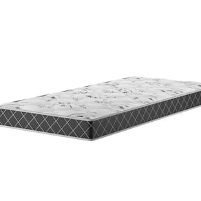Colchão Espuma Solteiro D23 14cm 1,88m 78cm Double Face Mobi Xadrez Preto