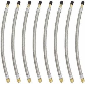 8 Prolongador Extensão Flexível Malha de Aço 270mm Bico De Roda