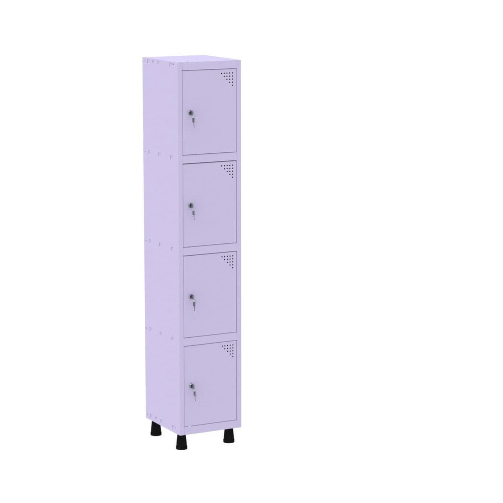 Roupeiro em Aço Mt 1v 4 Portas - Fechadura Lilás