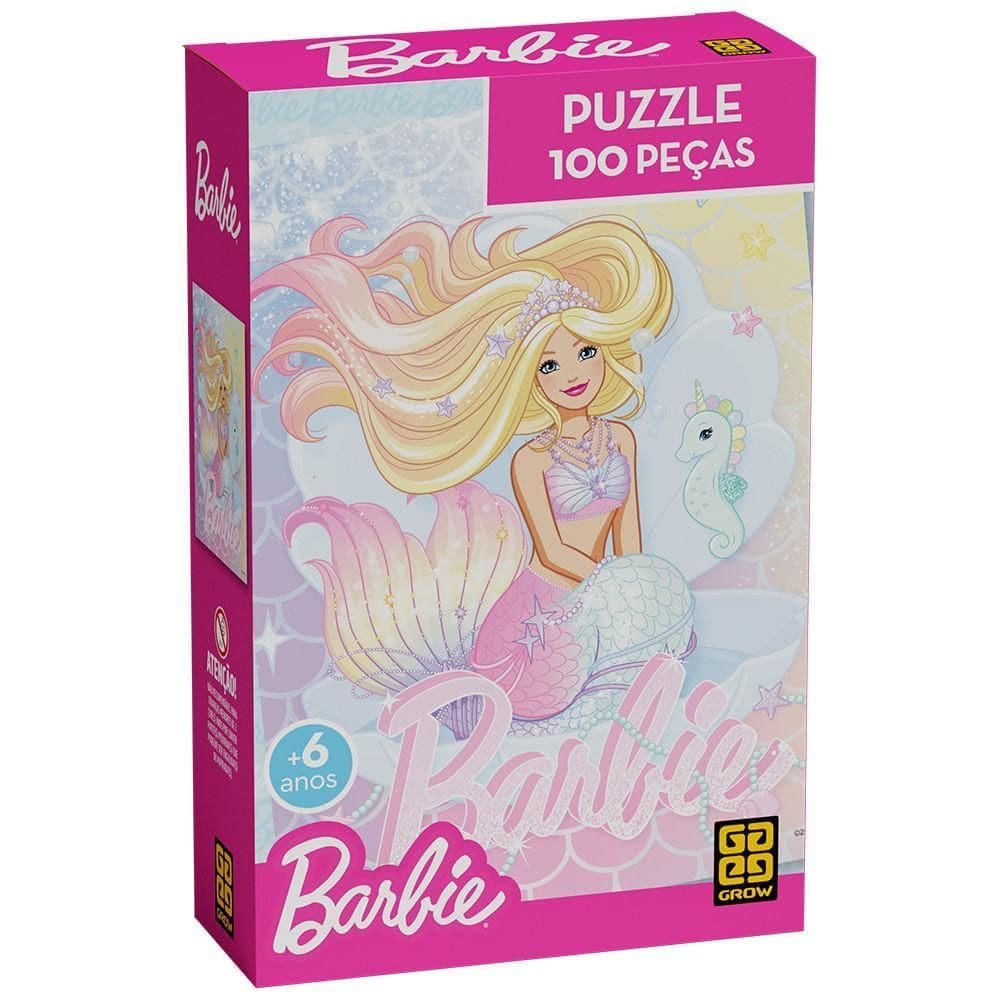 Puzzle 100 Peças Barbie Brilhante