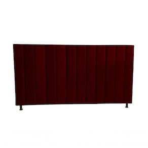 Cabeceira De Cama Box Estofada Gabi King 195 Cm Suede Bordo Eli Móveis