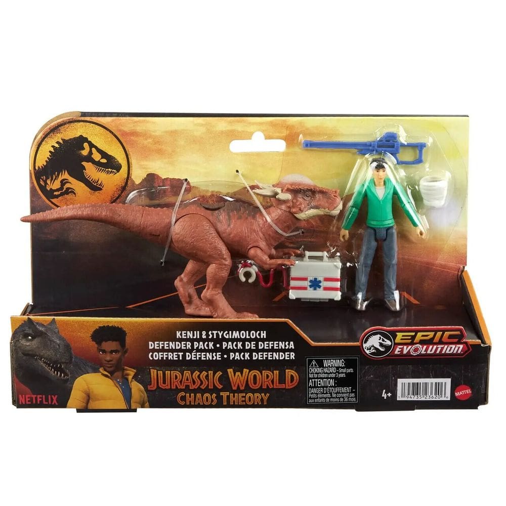 Boneco Kenji + Stygimoloch Jurassic World Chaos | Casas Bahia