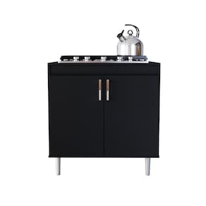 Balcão Para Cooktop de Cozinha 2 Portas Turim Para Cooktop 5 Bocas Movelove