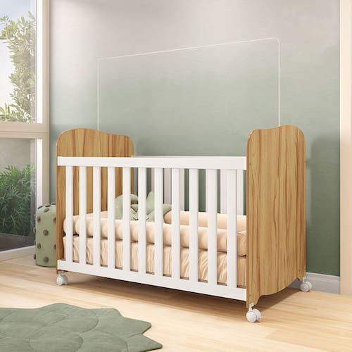imagem-Berço Americano MDF Uli Móveis Peroba - Branco