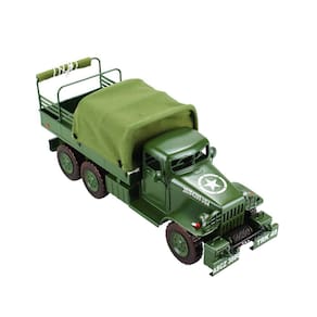 Miniatura Caminhão Militar 17x41x14cm Retrô - Tudo em Caixa
