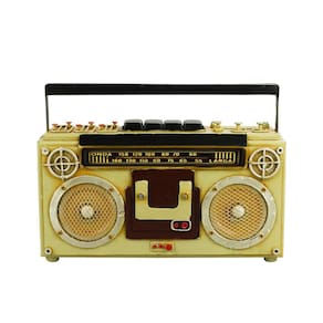 Miniatura Rádio Antigo Cofre Porta Moeda 18x8.5x26cm - Retrô