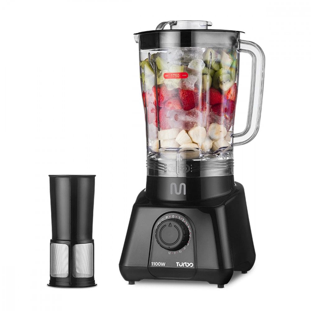Liquidificador Turbo Preto 2,6L 8 Velocidades 1000W 127V Multi Home - LQ1101