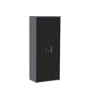 Armário para Escritório Alto 02 Portas Pivotante Aac1900 Grafito/Preto