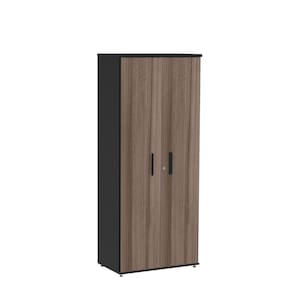 Armário para Escritório Alto 02 Portas Pivotante Aac1900 Preto/Walnut