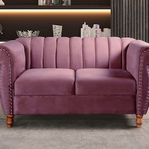 Namoradeira Realeza Sofá Chesterfield Decoração Sala Recepção Estilo Retrô Rose