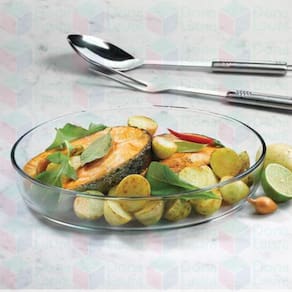 2 Assadeira 1,6L Oval Sem Tampa Forno Airfryer Saladas Sobremesa