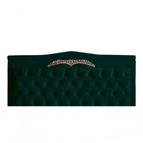 Cabeceira De Cama Box Painel Helena King 195 Cm Retro Capitonê Botão Encapados Suede Verde Eli Móveis