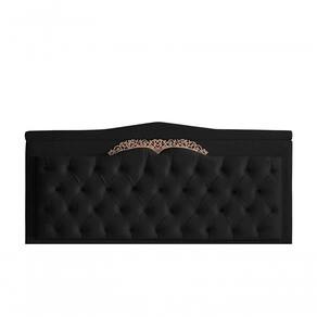 Cabeceira De Cama Box Painel Helena Queen 160 Cm Retro Capitonê Botão Encapados Suede Preto Eli Móveis