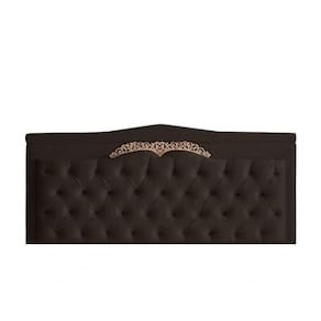 Cabeceira De Cama Box Painel Helena Queen 160 Cm Retro Capitonê Botão Encapados Suede Marrom Eli Móveis