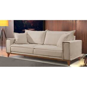 Sofá Fixo 2 Lugares Luxo 160 cm Aquiles Bege Claro
