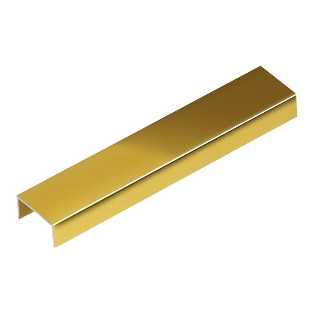 Perfil de Alumínio para Acabamento 10mm X 2,0cm Luxor Golden Viscardi - caixa com 5 Unidade - Dourado Brilho