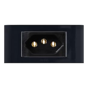 Conjunto Tomada 20A 250V Embutir Moveis Pezzi 50000 Preto